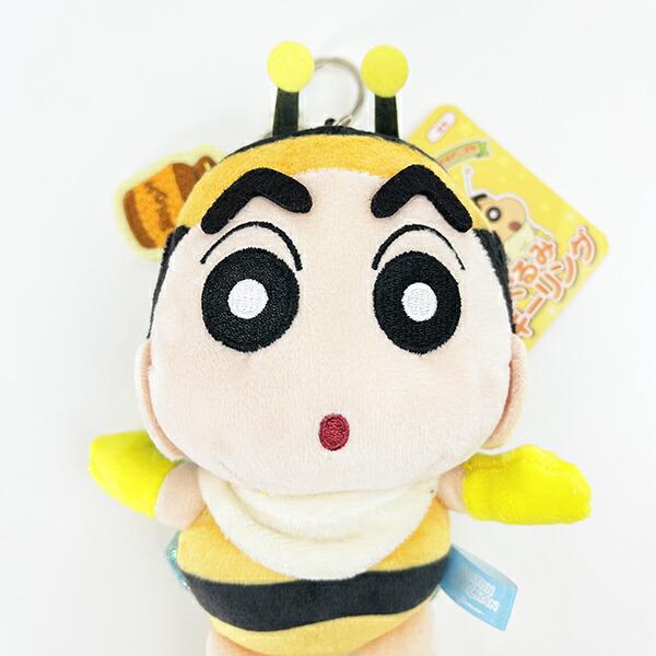 クレヨンしんちゃん はち なりきりアニマル刺繍チャームつきぬいぐるみキーリング ぬいぐるみ 商品画像2：キャラグッズPERFECT WORLD TOKYO