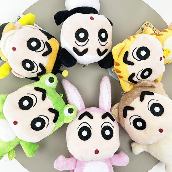 クレヨンしんちゃん はち なりきりアニマル刺繍チャームつきぬいぐるみキーリング ぬいぐるみ 商品画像6：キャラグッズPERFECT WORLD TOKYO
