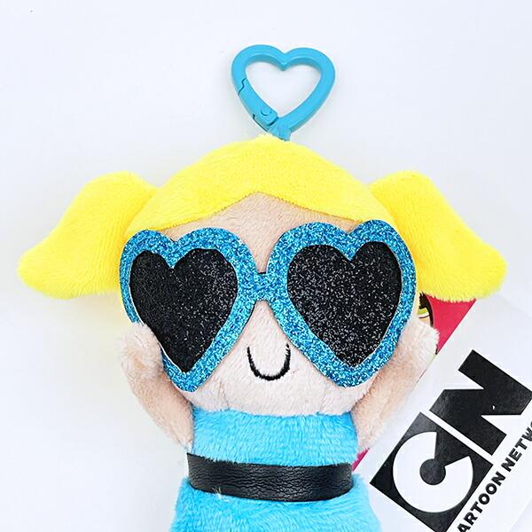 パワーパフガールズ バブルス ぬいぐるみキーリング サングラスver. パワパフ 商品画像2：キャラグッズPERFECT WORLD TOKYO