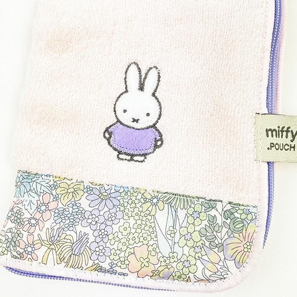 ミッフィー miffy リバティファイブリック どっとポーチ ピンク 商品画像2：キャラグッズPERFECT WORLD TOKYO