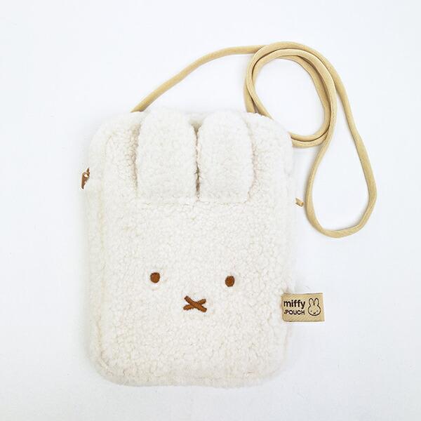 ミッフィー miffy どっとポーチ ショルダーショート ボア アイボリー
