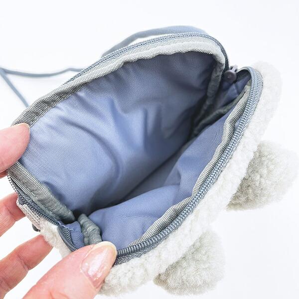 ミッフィー miffy どっとポーチ ショルダーショート ボア グレー 商品画像4：キャラグッズPERFECT WORLD TOKYO