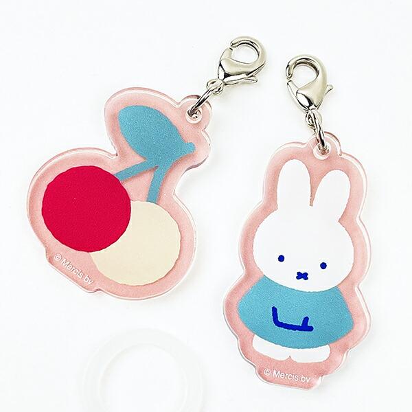 ミッフィー miffy チェリー アクリルマーカーチャームセット キーホルダー MIFFY FRUITS 日本製 商品画像2：キャラグッズPERFECT WORLD TOKYO