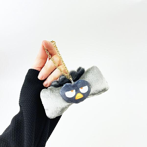 サンリオ バッドばつ丸 ふわみみリボンバッグチャーム (ブラック) キーホルダー Sanrio 商品画像4：キャラグッズPERFECT WORLD TOKYO