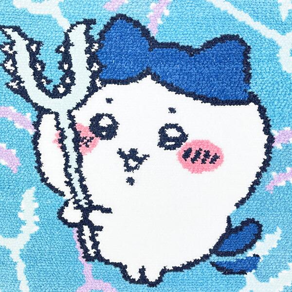 ちいかわ ハチワレ シェニール織 タオルハンカチ（ブルー） さすまた 商品画像2：キャラグッズPERFECT WORLD TOKYO
