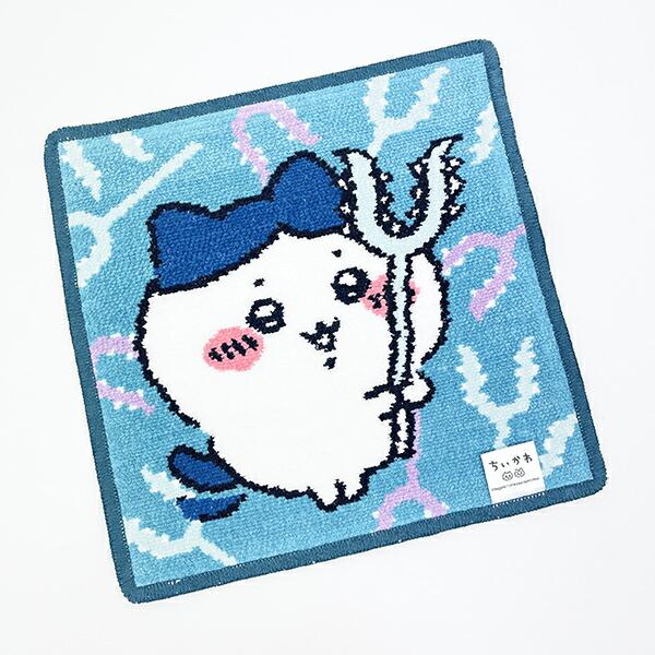 ちいかわ ハチワレ シェニール織 タオルハンカチ（ブルー） さすまた 商品画像3：キャラグッズPERFECT WORLD TOKYO