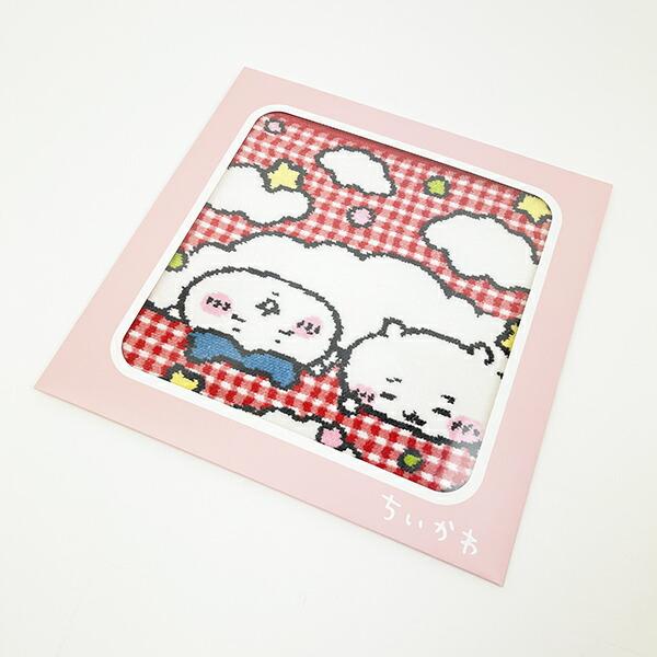 ちいかわ シェニール織 タオルハンカチ(レッド) ごろん 商品画像4：キャラグッズPERFECT WORLD TOKYO