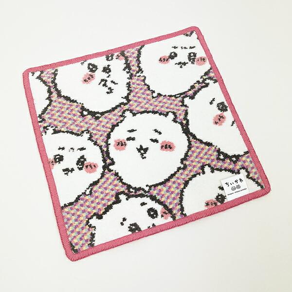 ちいかわ シェニール織 タオルハンカチ(ピンク) ちいかわいっぱい 商品画像3：キャラグッズPERFECT WORLD TOKYO
