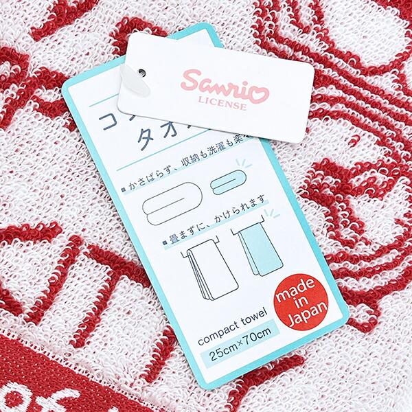 サンリオ シナモロール プロフィール コンパクトタオル シナモン 日本製 商品画像4：キャラグッズPERFECT WORLD TOKYO