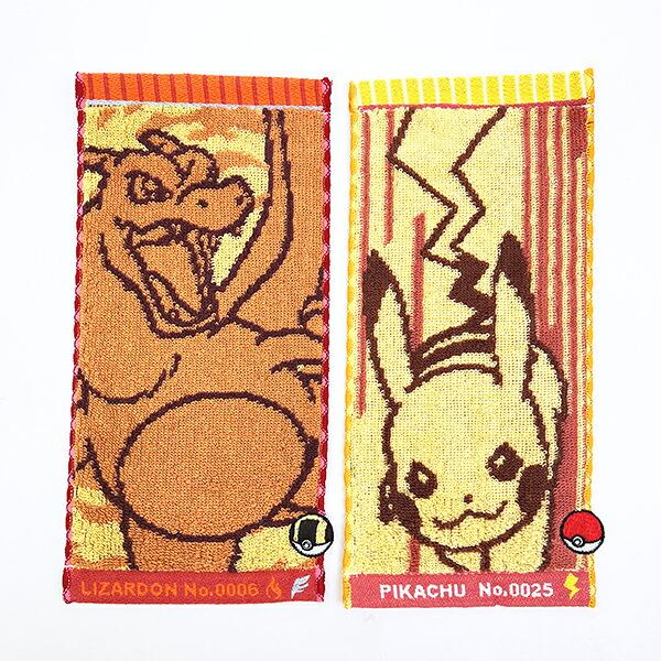 ポケットモンスター ピカチュウ×リザードン ハーフ タオルハンカチ(2枚入り) ポケモン 商品画像1：キャラグッズPERFECT WORLD TOKYO