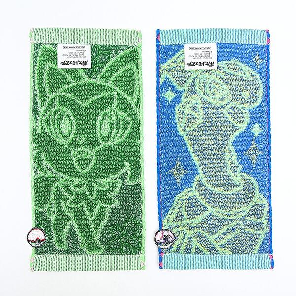 ポケットモンスター テラパゴス(ノーマルフォルム)×ニャオハ ハーフ タオルハンカチ(2枚入り) ポケモン 商品画像2：キャラグッズPERFECT WORLD TOKYO