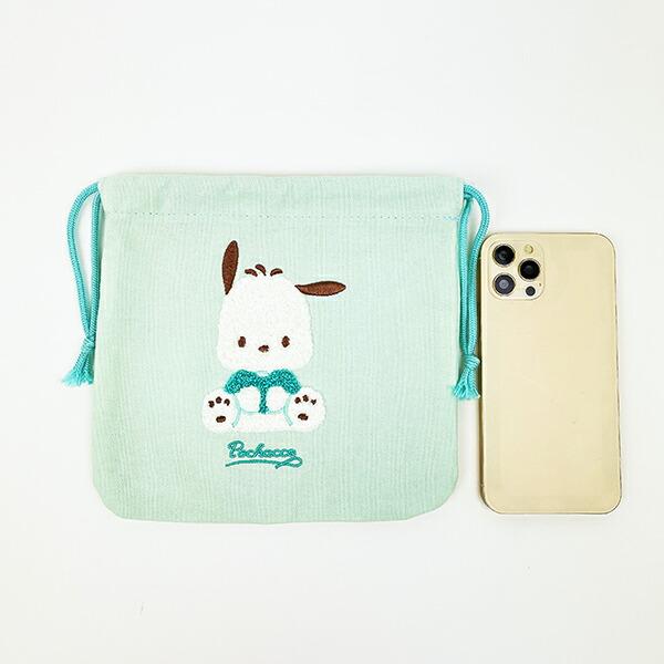 サンリオ ポチャッコ サガラ刺繍巾着ポーチ Sanrio 商品画像3：キャラグッズPERFECT WORLD TOKYO
