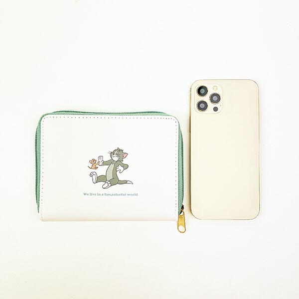 トムとジェリー コンパクトマルチポーチ (グリーン) 商品画像3：キャラグッズPERFECT WORLD TOKYO