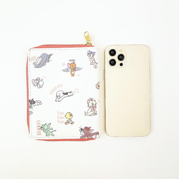 トムとジェリー コンパクトマルチポーチ (コーラルピンク) 商品画像3：キャラグッズPERFECT WORLD TOKYO