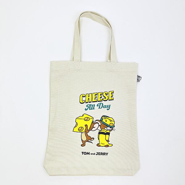 トムとジェリー タフィー CHEESE FUN！ ぴょこっとトートバッグ 生成り