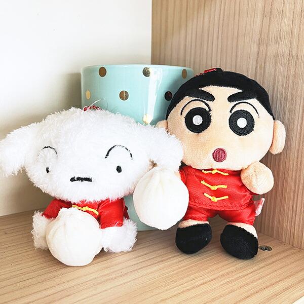 クレヨンしんちゃん 中華シロ ぬいぐるみマスコット キーホルダー 商品画像6：キャラグッズPERFECT WORLD TOKYO