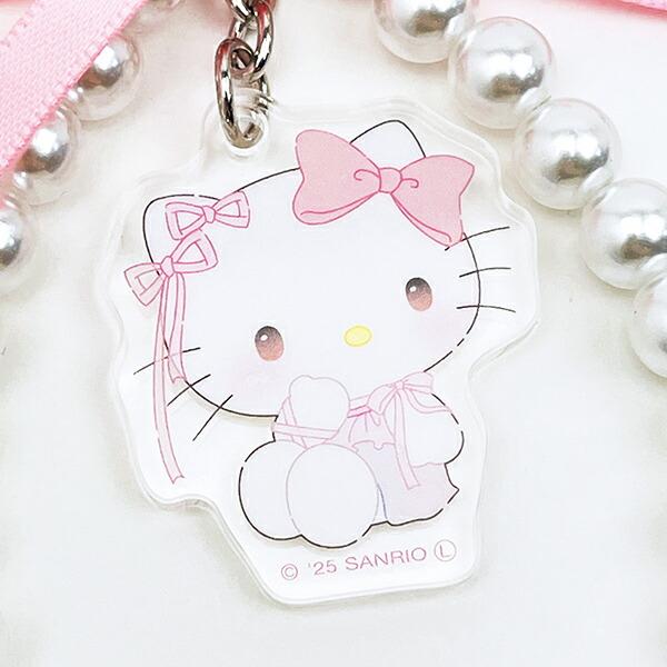 サンリオ ハローキティ リボンパールキーチェーン バレエコア  Sanrio 商品画像2：キャラグッズPERFECT WORLD TOKYO