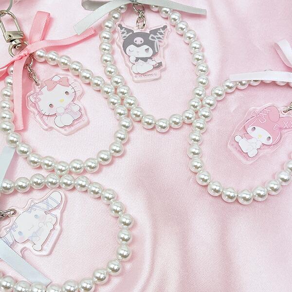 サンリオ シナモロール リボンパールキーチェーン バレエコア シナモン Sanrio 商品画像5：キャラグッズPERFECT WORLD TOKYO