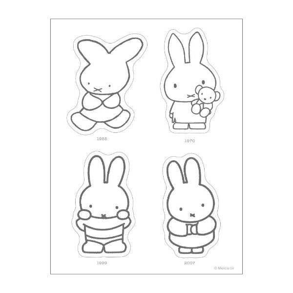 ミッフィー miffy 70th モノトーン インテリアステッカー 商品画像3：キャラグッズPERFECT WORLD TOKYO