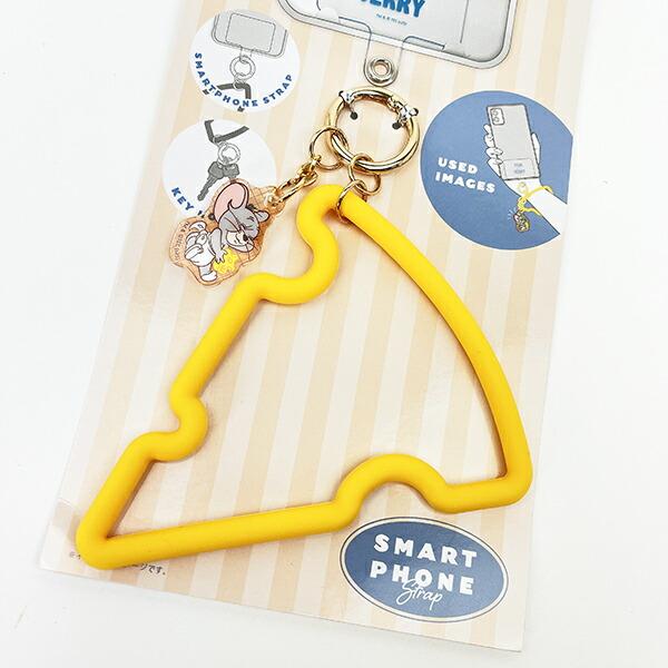 トムとジェリー タフィー チーズ型スマホストラップ スマホアクセサリー 商品画像2：キャラグッズPERFECT WORLD TOKYO
