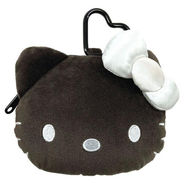 サンリオ モノクロ ハローキティ カラビナ付きぬいぐるみファスナーマスコッ･･･