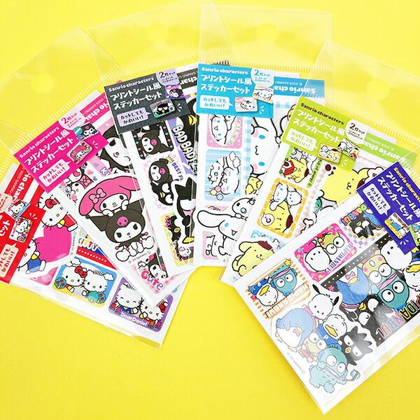 サンリオ バットばつ丸＆クロミ プリントシール風ステッカーセット 日本製 Sanrio 商品画像4：キャラグッズPERFECT WORLD TOKYO