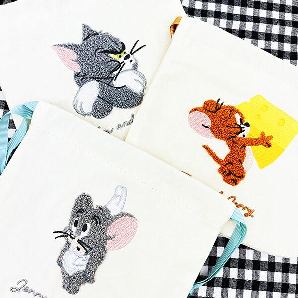 トムとジェリー トム サガラ刺繍巾着ポーチ 商品画像7：キャラグッズPERFECT WORLD TOKYO