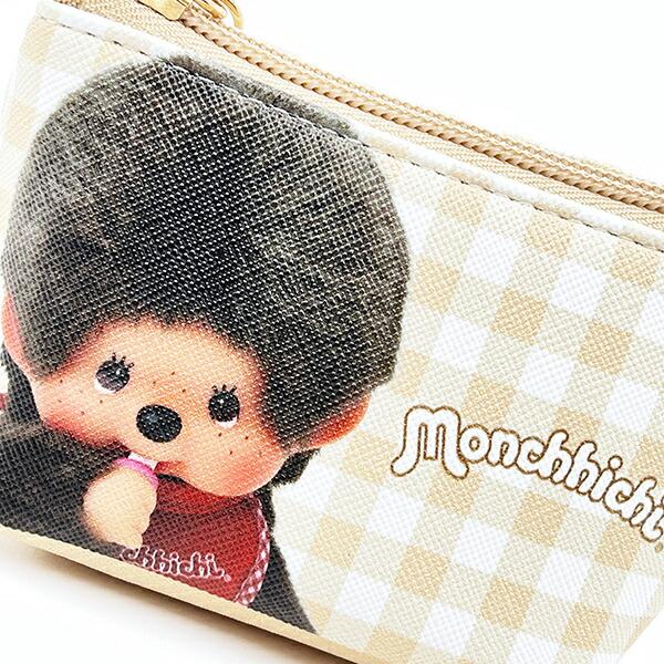 モンチッチ 三角ミニポーチ チェック 商品画像2：キャラグッズPERFECT WORLD TOKYO