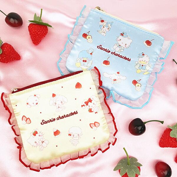 サンリオキャラクターズ フリルティッシュポーチ (スカイブルーチェリーケーキ) スイートケーキコレクション Sanrio 商品画像5：キャラグッズPERFECT WORLD TOKYO