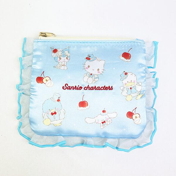 サンリオキャラクターズ フリルティッシュポーチ (スカイブルーチェリーケーキ) スイートケーキコレクション Sanrio 商品画像1：キャラグッズPERFECT WORLD TOKYO