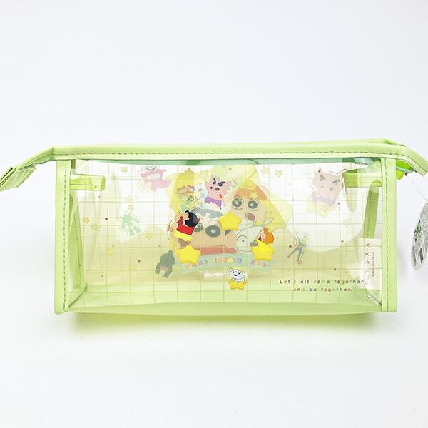 クレヨンしんちゃん チョコビ ビーズチャーム付きクリアペンポーチ 文具 商品画像3：キャラグッズPERFECT WORLD TOKYO
