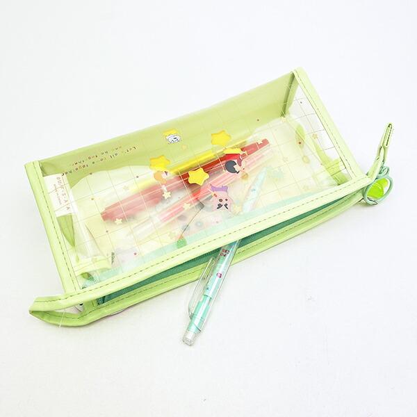 クレヨンしんちゃん チョコビ ビーズチャーム付きクリアペンポーチ 文具 商品画像5：キャラグッズPERFECT WORLD TOKYO