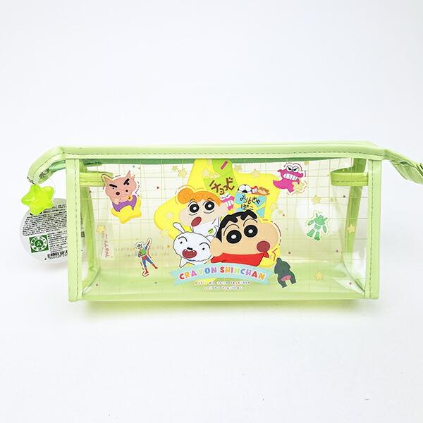 クレヨンしんちゃん チョコビ ビーズチャーム付きクリアペンポーチ 文具