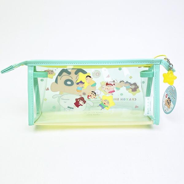 クレヨンしんちゃん パジャマ ビーズチャーム付きクリアペンポーチ 文具 商品画像3：キャラグッズPERFECT WORLD TOKYO