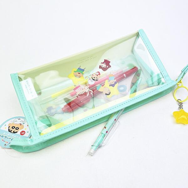 クレヨンしんちゃん パジャマ ビーズチャーム付きクリアペンポーチ 文具 商品画像5：キャラグッズPERFECT WORLD TOKYO
