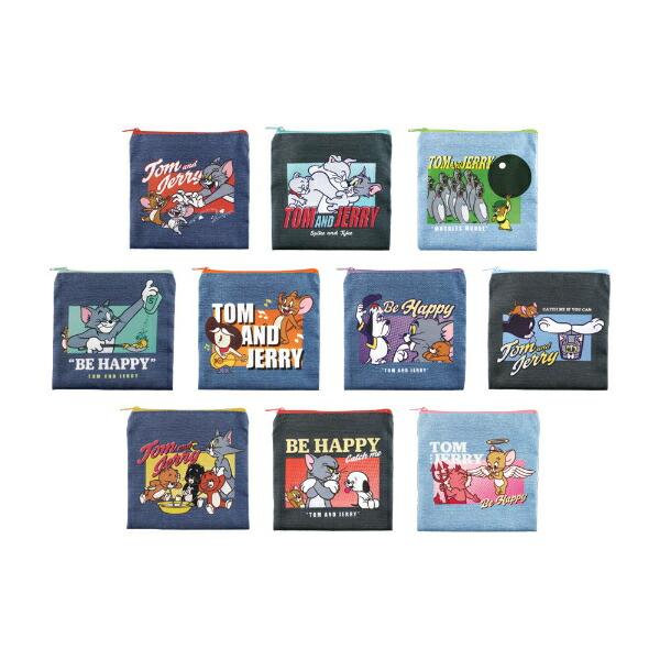 トムとジェリー トレーディングデニム風フラットポーチ 全10種 コンプリートBOX トムジェリ 商品画像2：キャラグッズPERFECT WORLD TOKYO