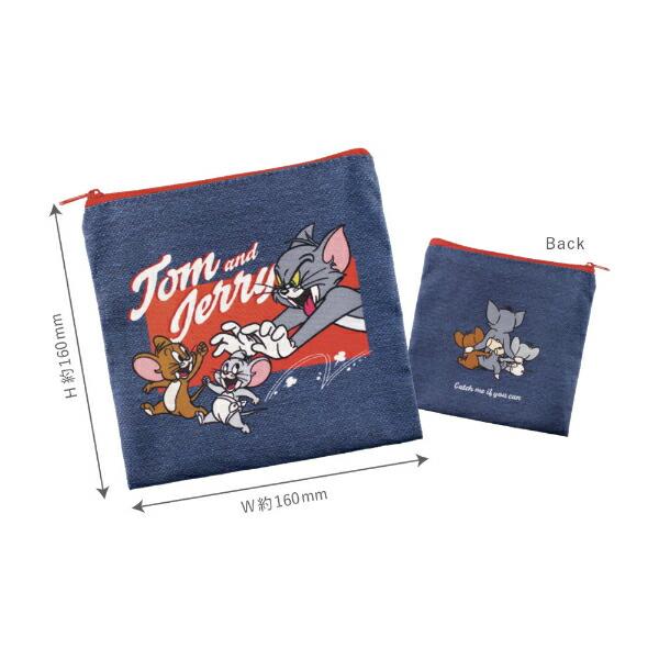 トムとジェリー トレーディングデニム風フラットポーチ 全10種 コンプリートBOX トムジェリ 商品画像4：キャラグッズPERFECT WORLD TOKYO