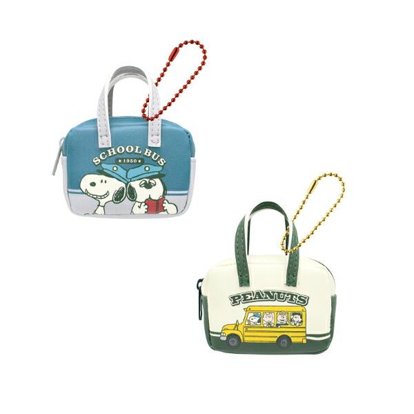 スヌーピー ミニボストンバッグ型ポーチ(きょうだいたち) Preppystyle schoolbus SNOOPY 商品画像3：キャラグッズPERFECT WORLD TOKYO