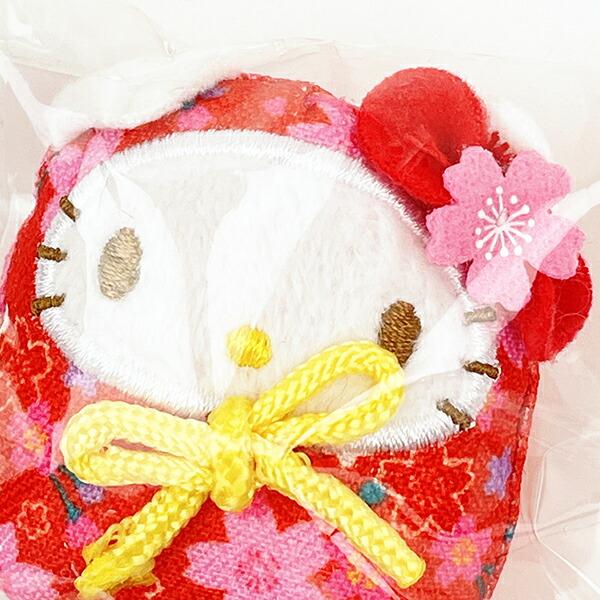 サンリオ ハローキティ 桜だるま マグネット レッド マスコット 商品画像2：キャラグッズPERFECT WORLD TOKYO