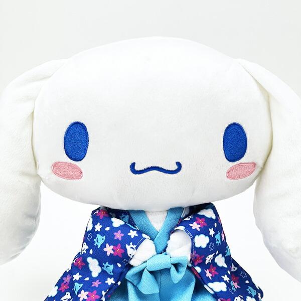 サンリオ シナモロール 千鳥着物 M ぬいぐるみ ブルー 商品画像2：キャラグッズPERFECT WORLD TOKYO