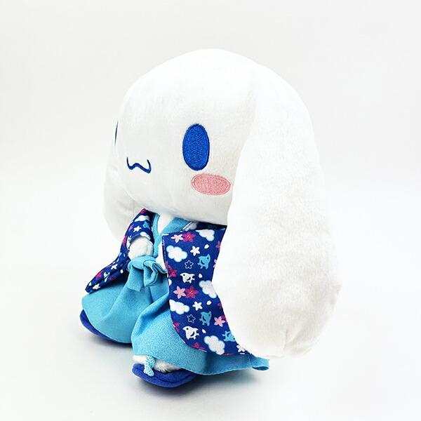 サンリオ シナモロール 千鳥着物 M ぬいぐるみ ブルー 商品画像3：キャラグッズPERFECT WORLD TOKYO