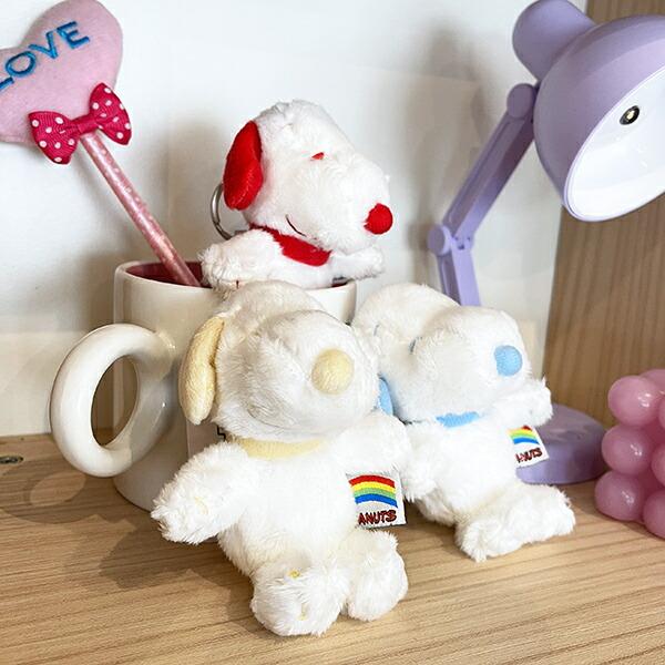 スヌーピー レインボーカラーマスコット ぬいぐるみ ホワイト SNOOPY 商品画像4：キャラグッズPERFECT WORLD TOKYO