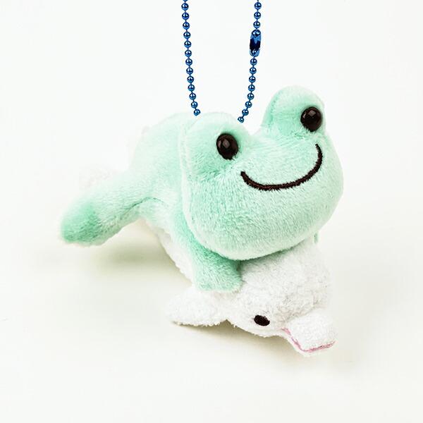 かえるのピクルス 海のおともだち ペア マスコット グリーン ぬいぐるみ ボールチェーン 商品画像2：キャラグッズPERFECT WORLD TOKYO
