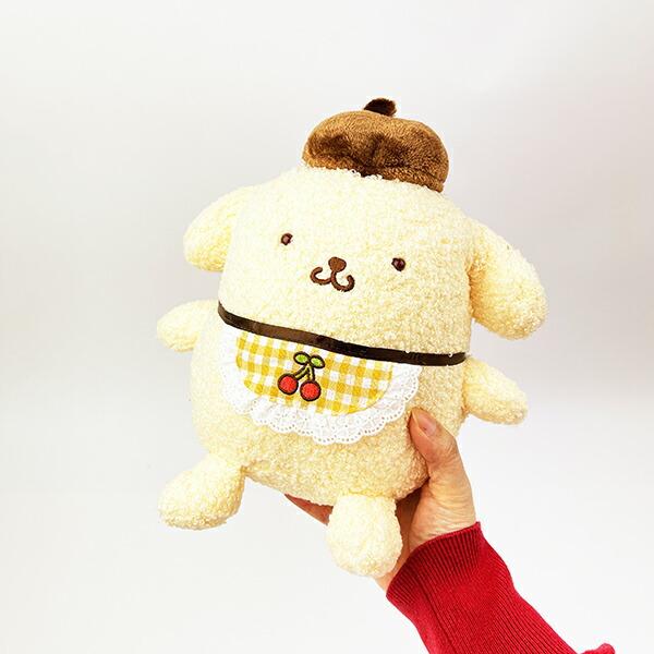 サンリオ ポムポムプリン さくらんぼチェック S ぬいぐるみ イエロー 商品画像5：キャラグッズPERFECT WORLD TOKYO