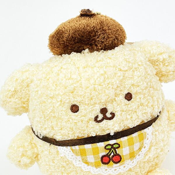 サンリオ ポムポムプリン さくらんぼチェック マスコット ぬいぐるみ イエロー 商品画像2：キャラグッズPERFECT WORLD TOKYO