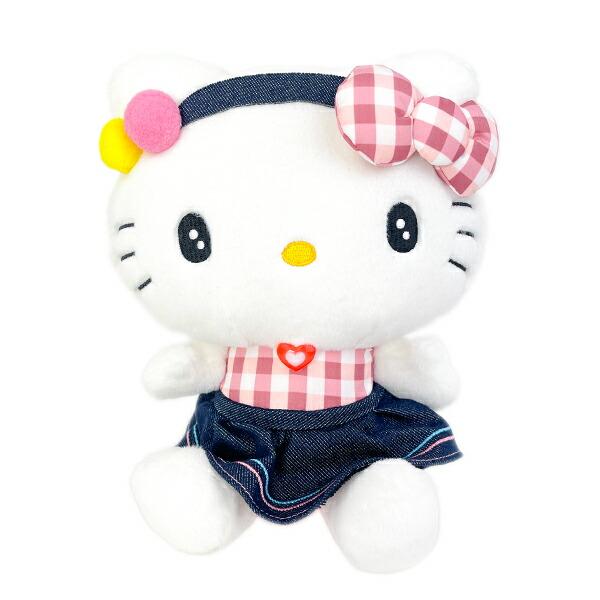 サンリオ ハローキティ ギンガムデニム ぬいぐるみ(S) Sanrio