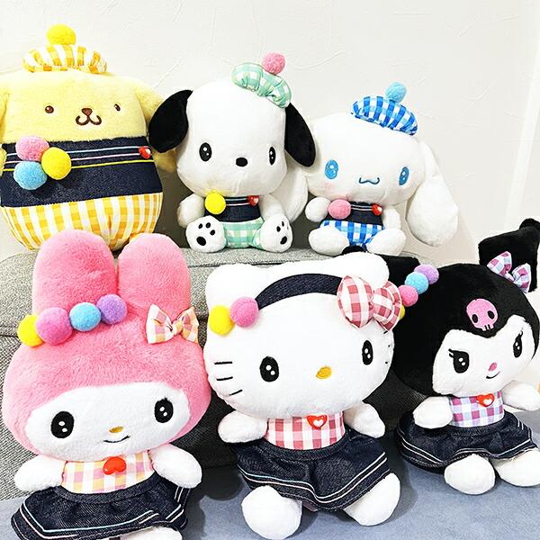 サンリオ シナモロール ギンガムデニム ぬいぐるみ(S) シナモン Sanrio 商品画像7：キャラグッズPERFECT WORLD TOKYO