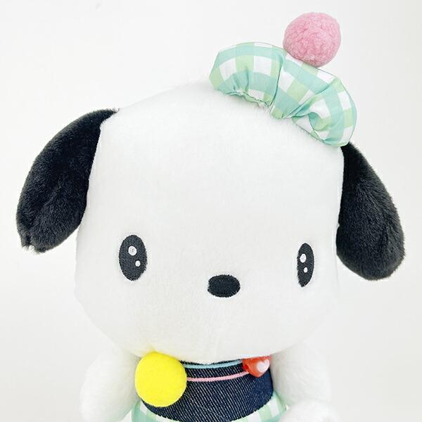 サンリオ ポチャッコ ギンガムデニム ぬいぐるみ(S) Sanrio 商品画像2：キャラグッズPERFECT WORLD TOKYO