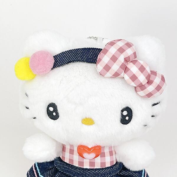 サンリオ ハローキティ ギンガムデニム マスコット ぬいぐるみ Sanrio 商品画像2：キャラグッズPERFECT WORLD TOKYO