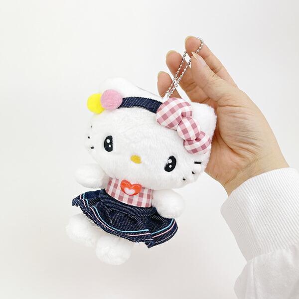 サンリオ ハローキティ ギンガムデニム マスコット ぬいぐるみ Sanrio 商品画像4：キャラグッズPERFECT WORLD TOKYO